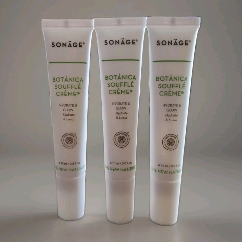 3X Sonage Skincare Botanica Souffle Creme 15ml/.5 fl oz Each NEW